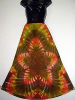 XXL Rayon Bias-Cut Tulip Skirt--Bronze, Gold, Avocado, Coral, Rust Mandala