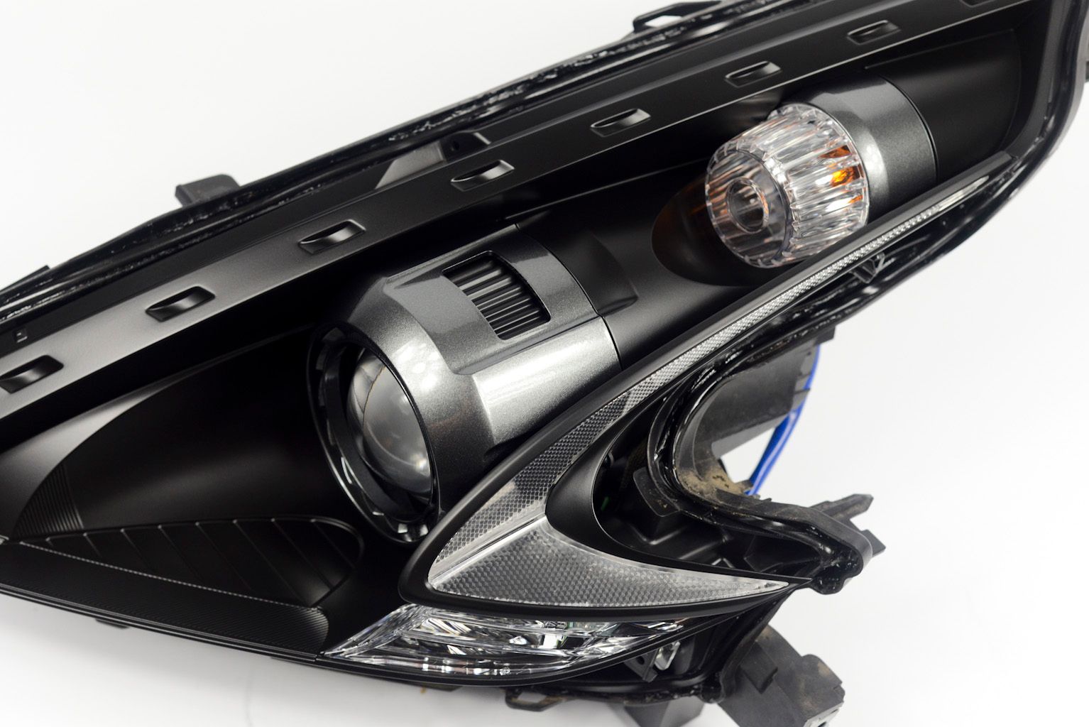 Nissan 370Z – OEM Color Matched Shrouds + Semi Flat Black ... quad headlight conversion wiring diagram 