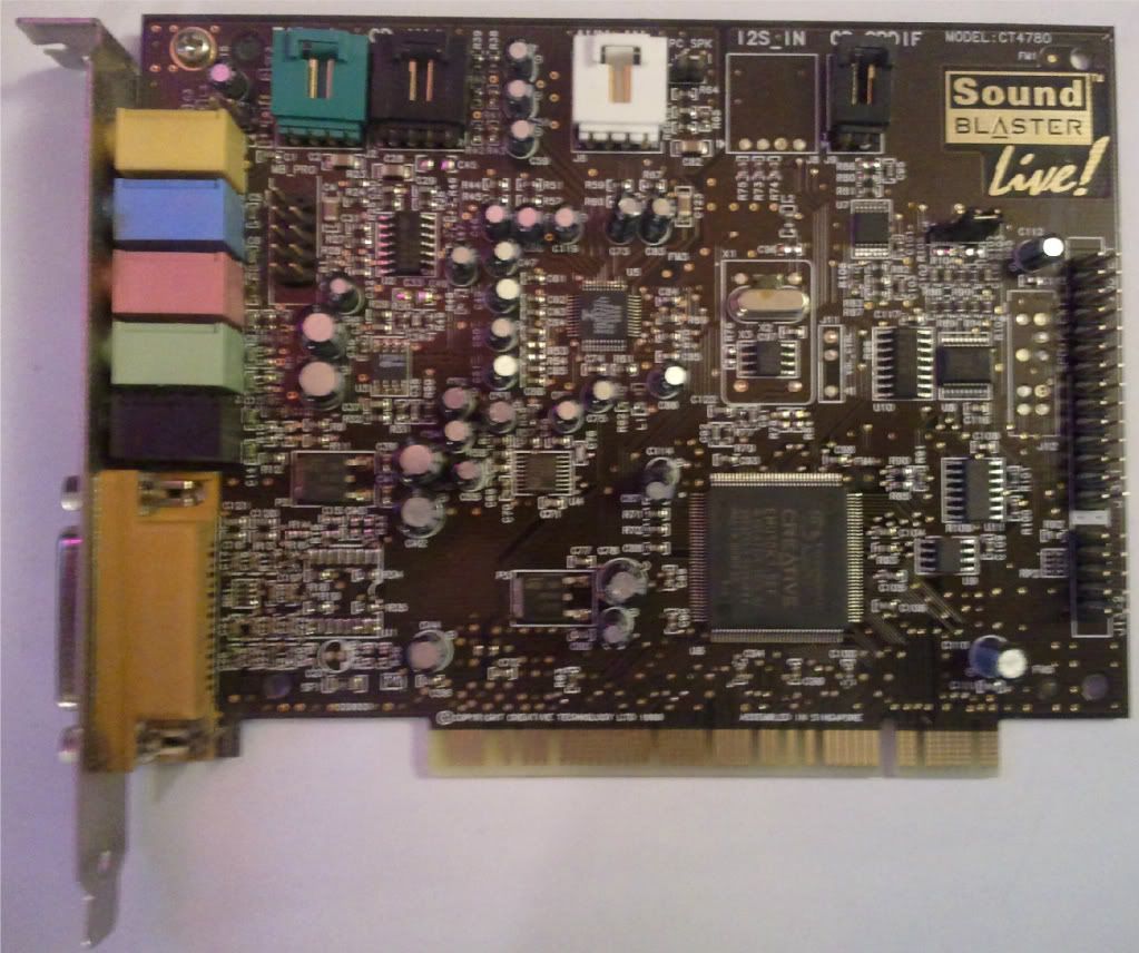 Creative Sound Blaster Live! PCI Sound Card Model Number: CT4780 MIDI SPDIF +