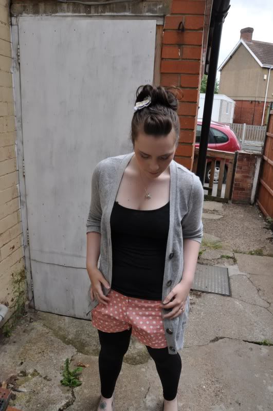 Peach Polkadot Shorts KatieWrites