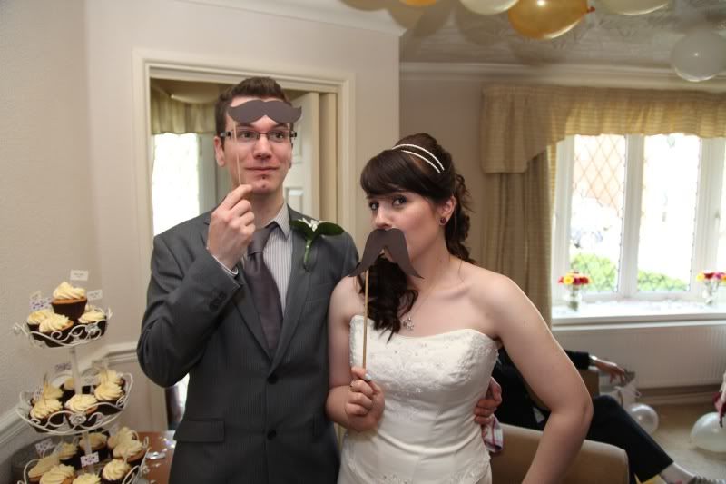 Bride and Groom Moustache
