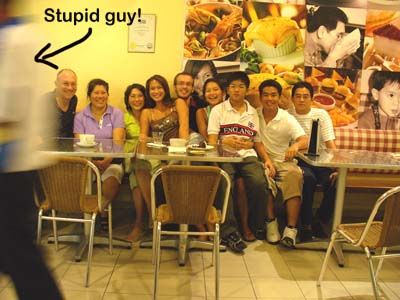 stupid guy interrupting