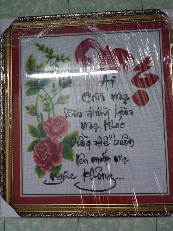 Tranh Thêu Chữ Thập - Chủ để Mẹ - 5