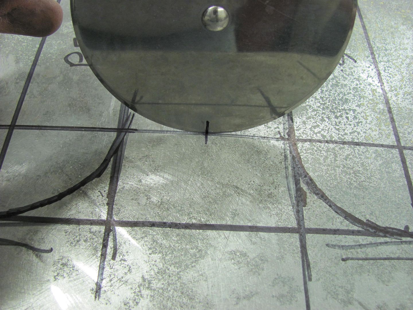 Sheet metal sandblast damage a test subject All MetalShaping