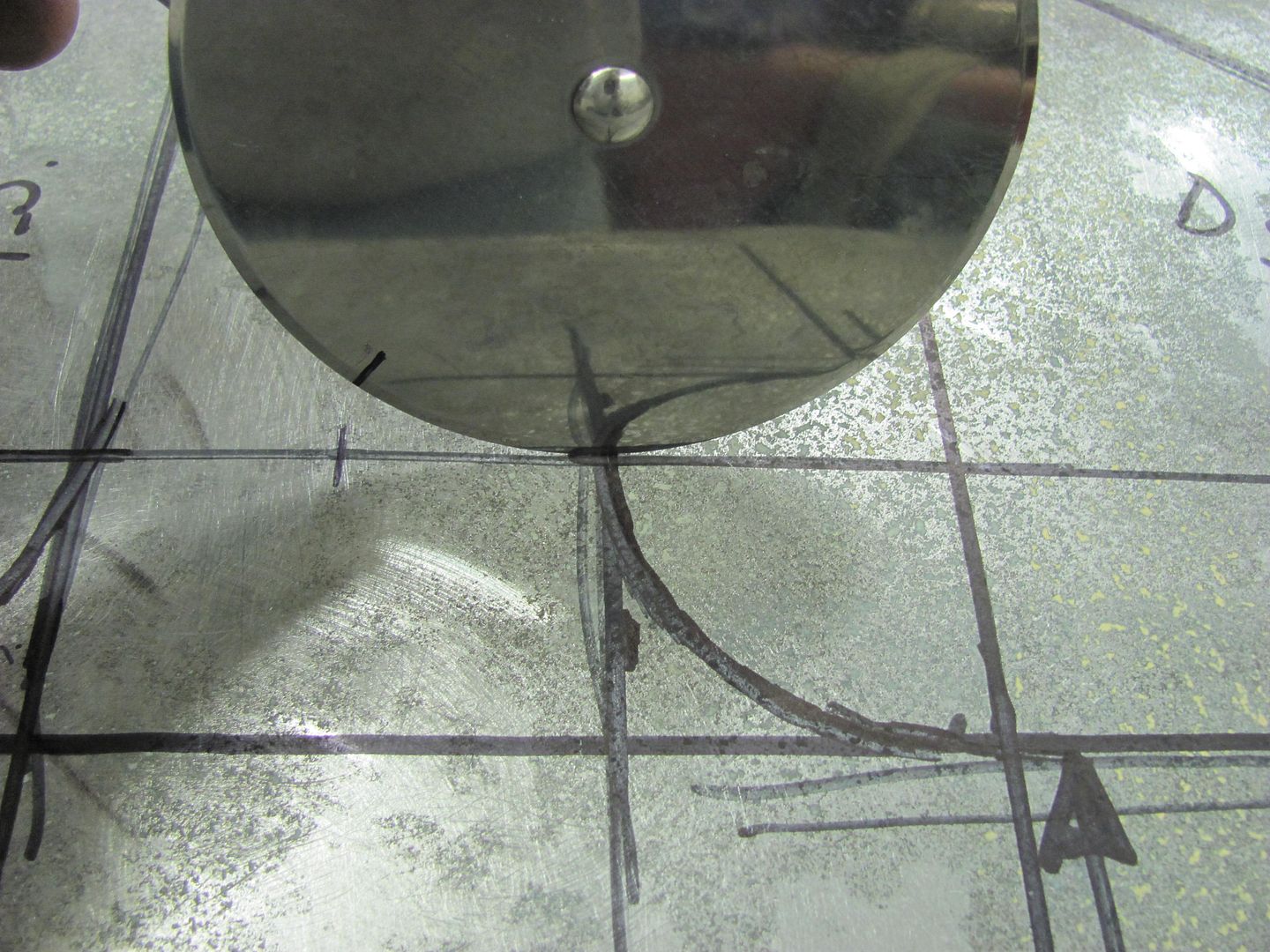 Sheet metal sandblast damage a test subject All MetalShaping