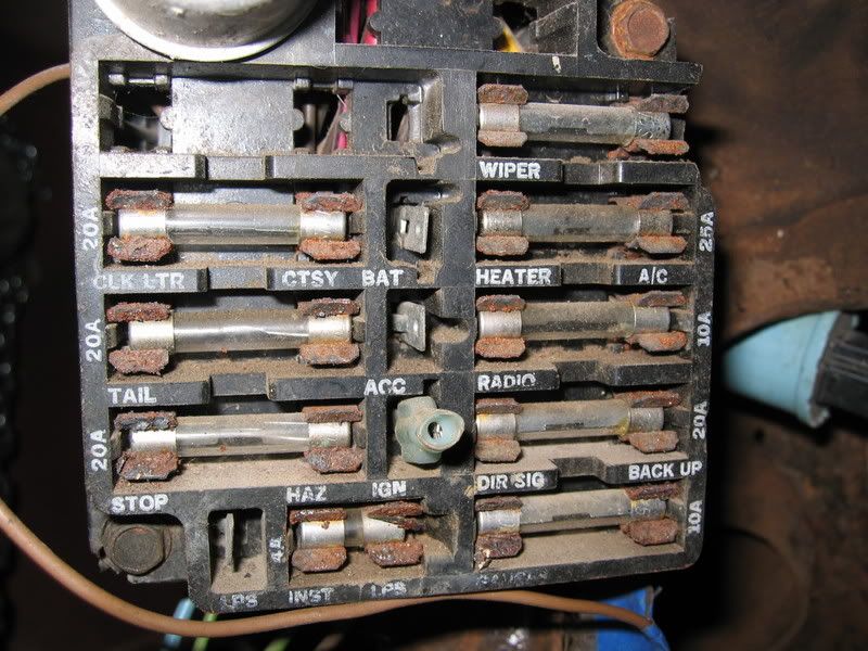 1968 Camaro Fuse Panel Labeling