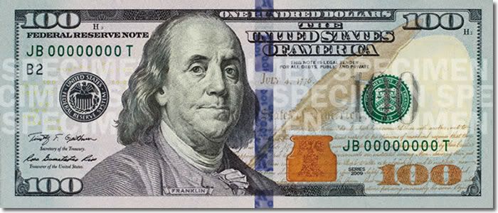 100 dollar bill back and front. Here#39;s the new $100 bill: