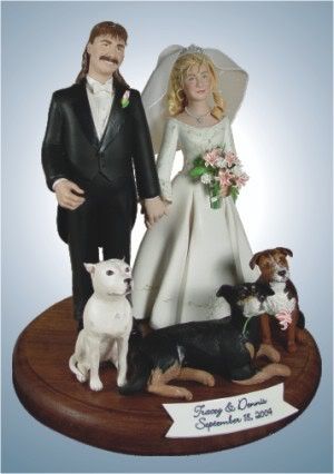 Redneck wedding cake toppers southern farmers US inspired 