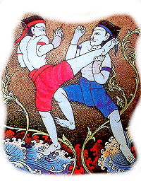 two people fighting