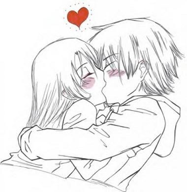 anime love kiss drawings. Anime Drawing Kiss