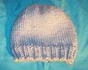 Preemie/NB Knit Baby Blue Hat