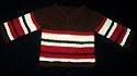SALE!! 6-12 months Gingerbread Stripes Sweater 100% cotton V-Neck WAS $21