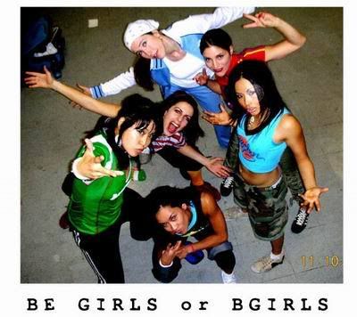 b girls pose