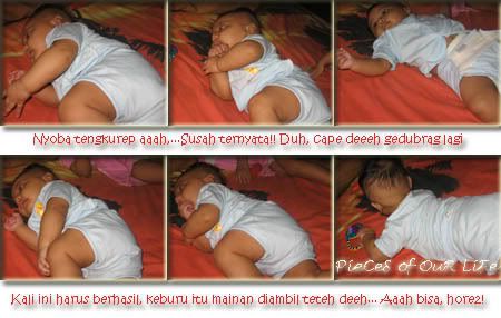 Tengkurep pertamanya dinda berhasil tertangkap kamera