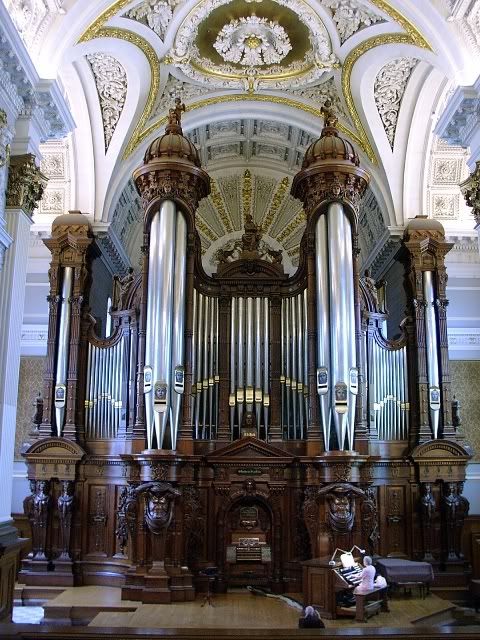 The organ, with my aunt playing