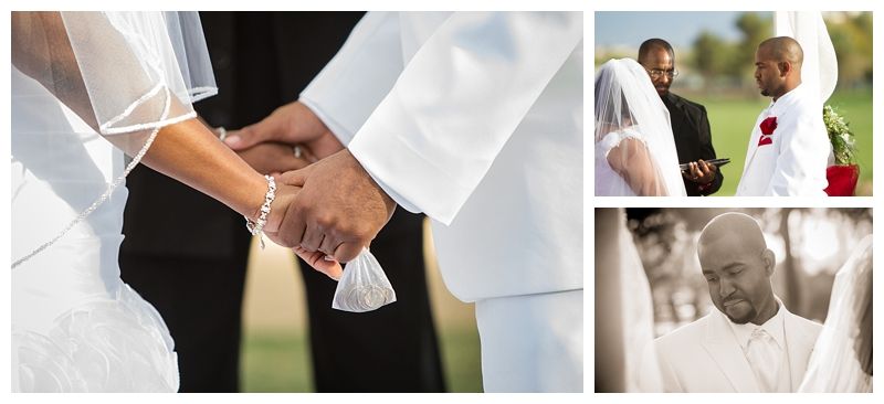 Ceremony collage, Groom, holding hands