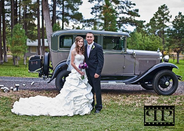 Pinetop,Show Low,old car,couple,bride
