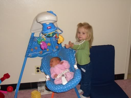 blue bumbo chair