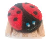 Felted Wool Organic Soap- Lovely Lady Bug
