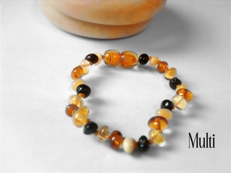 :Crunchy Congo Critter Month:<br>Baltic Amber <br>5 to 5 1/2 Inch Teething Anklet/Bracelet