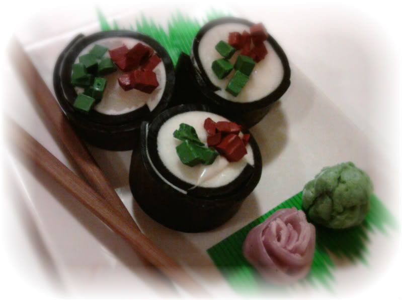 Sushi Roll Organic Soap Set<br> Cucumber Melon Scent