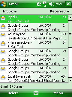 Gmail in PDA