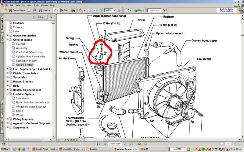 *'92 VR6 blew upper radiator hose during inspection VW Vortex
