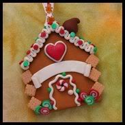 Clay Creations Gingerbread House Personalized Ornament