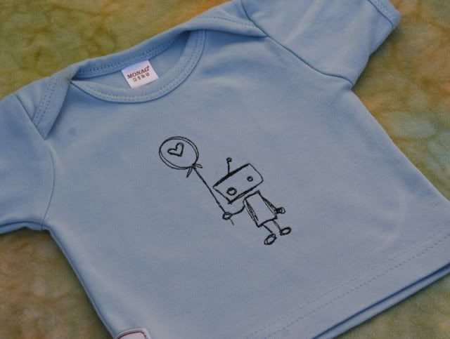 WCW Embroidered Tee- Lonely Robot - 3-6 months WCW Embroidered Tee- Lonely Robot - 3-6 months