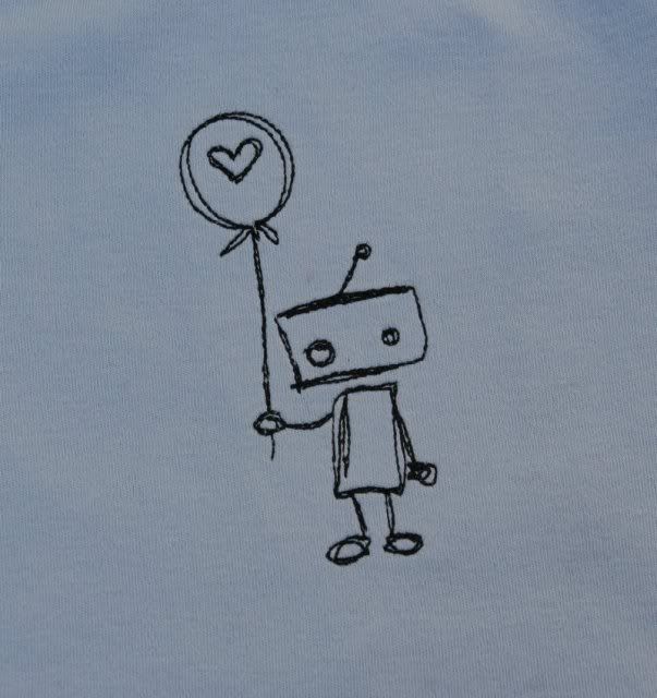 WCW Embroidered Tee- Lonely Robot - 3-6 months WCW Embroidered Tee- Lonely Robot - 3-6 months