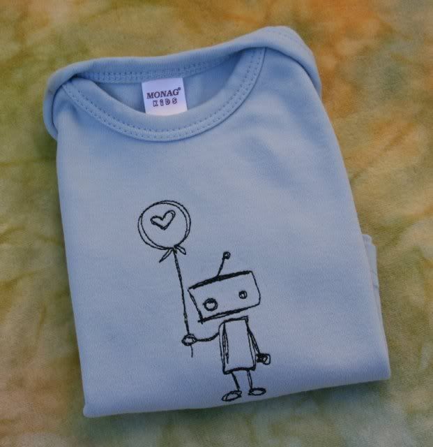 WCW Embroidered Tee- Lonely Robot - 3-6 months WCW Embroidered Tee- Lonely Robot - 3-6 months