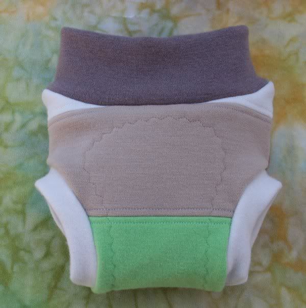 WCW MasterPiece Diaper Cover Soaker -Lime in the Coconut- Medium
