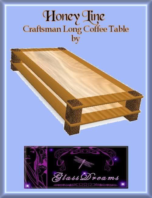Honey Line Craftsman Long Coffee Table