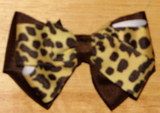 3" leapord print layered hairbow