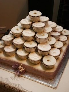 stacked cupcakes