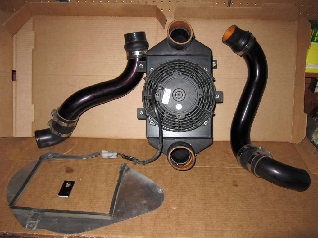 Berk Black Intercooler kit w/ spal Fan, Greddy Turbo timer w/ harness