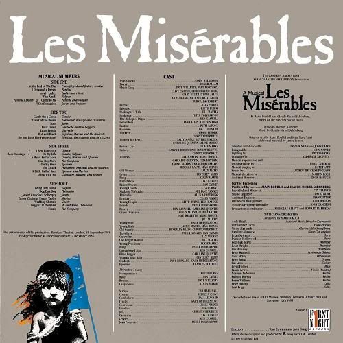 Disc 1: 01- Work Song 02- Valjean Arrested, Valjean Forgiven 03- What Have I Done 04- At The End of the Day 05- I Dreamed a Dream 06- Lovely Ladies