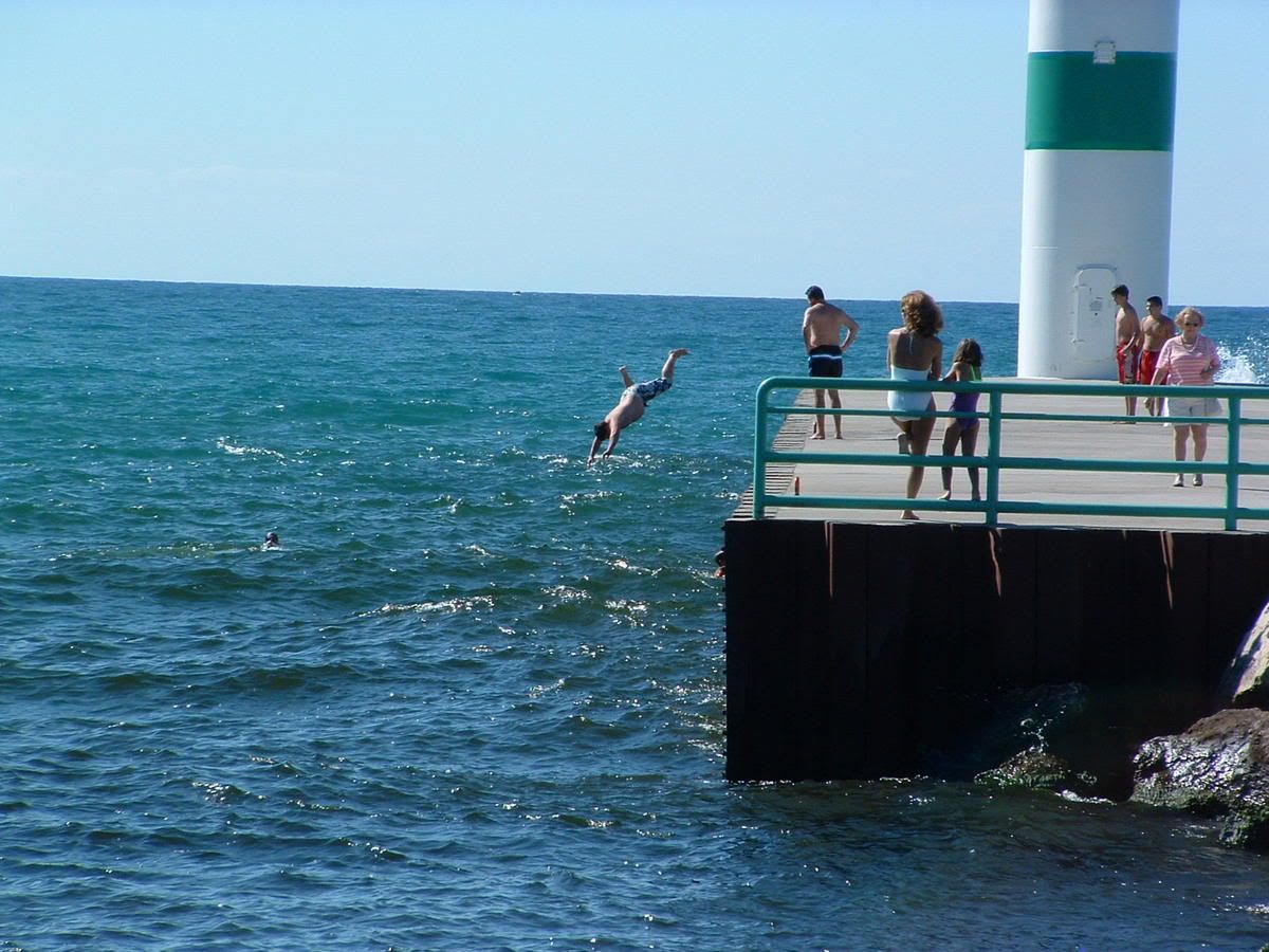 jumping off pier