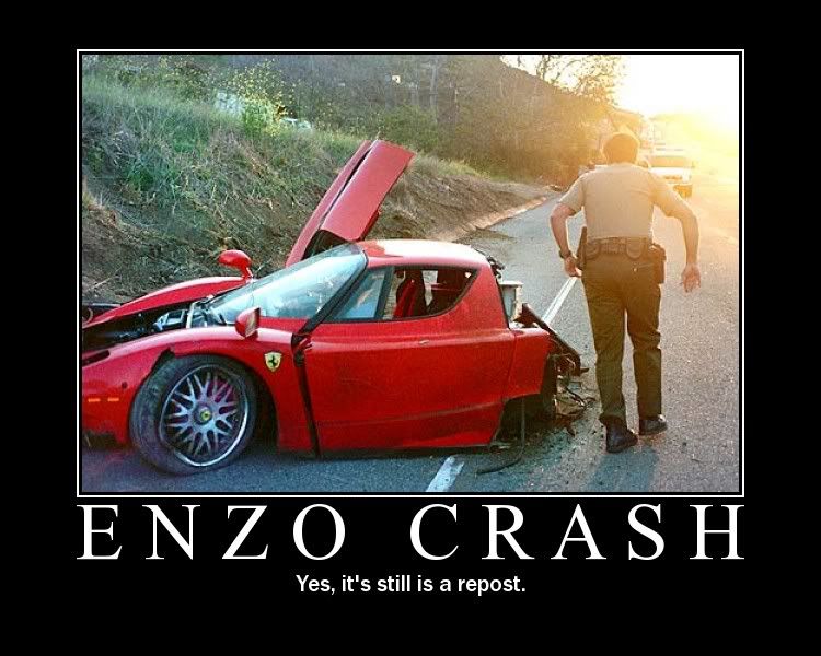 Farrari spelling enzo was totalled