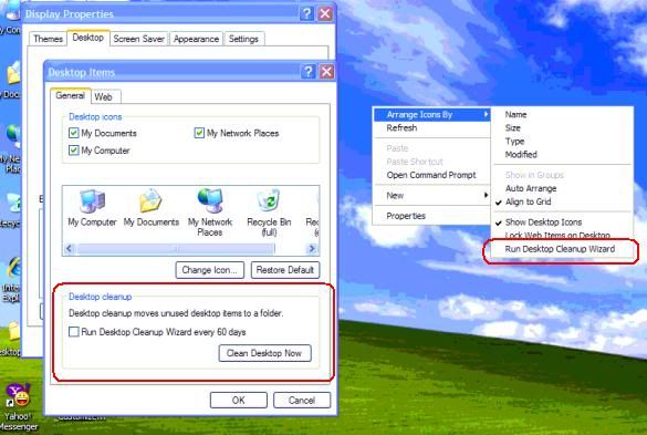 Desktop Cleanup Wizard is missing or blank: Fixed