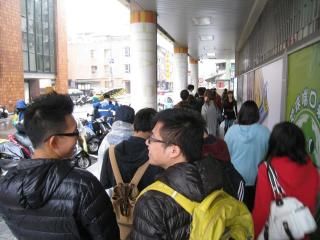 day 7: queuing for breakfast, it is 2 storeys long no joke.