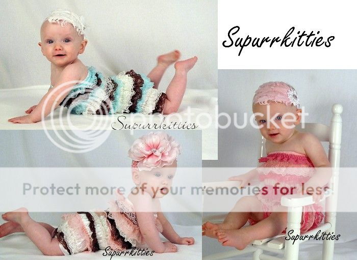 Baby Ruffle Lace Petti Rompers Newborn/Infant/Toddler photo prop 