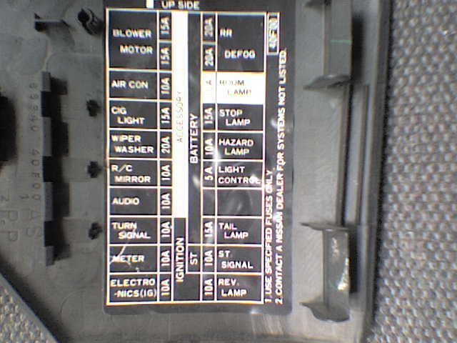 31 1996 Nissan Maxima Fuse Box Diagram - Wiring Diagram Database