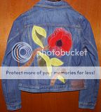   Poppies for Peace Floral Denim Jacket S Small Limited Edition, Rare