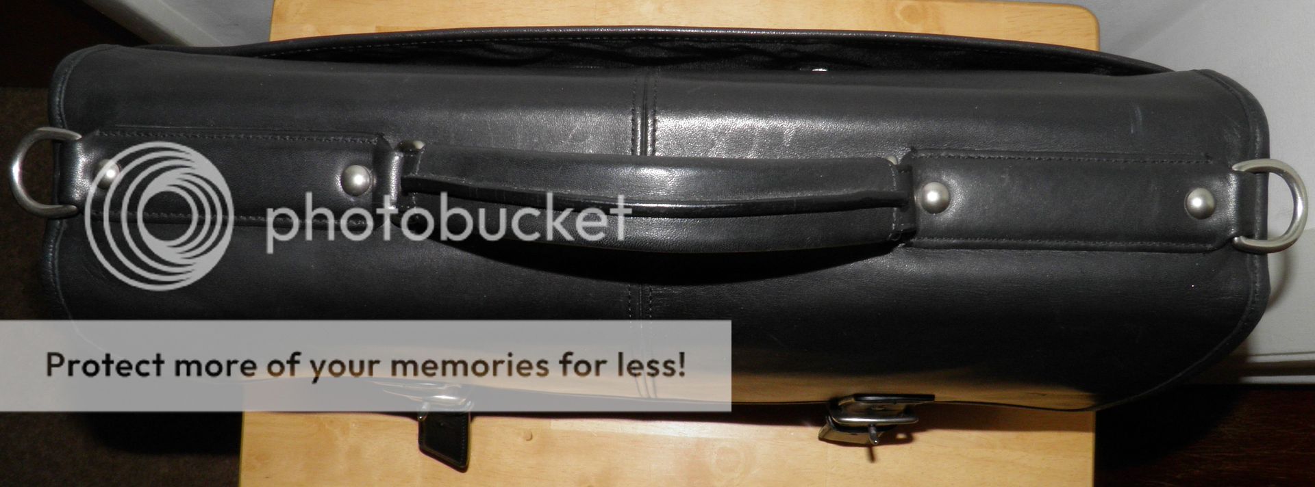 Coach Black Leather Thompson Computer Laptop Briefcase Business Bag 