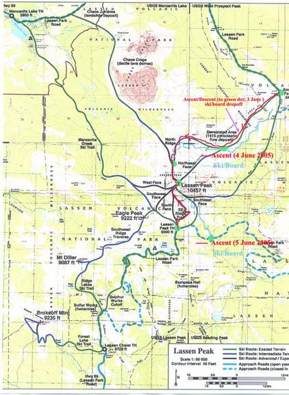 Mount Lassen Map