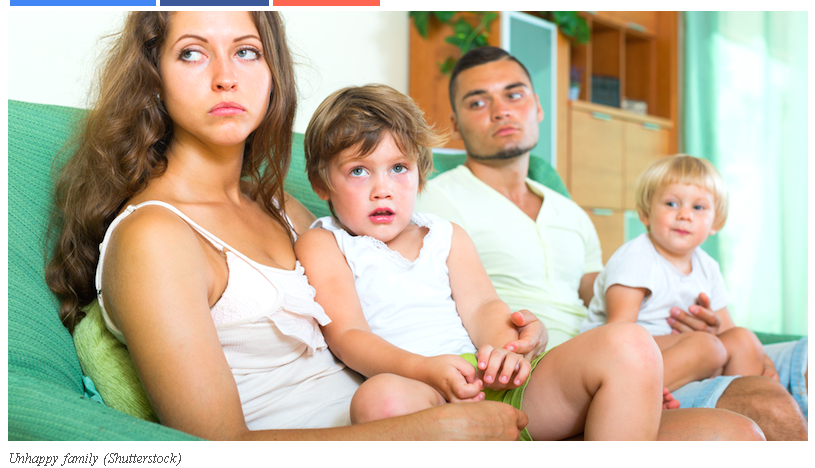 Family Smoking, Exposure to Secondhand Smoke at Home and Family Unhappiness in Children