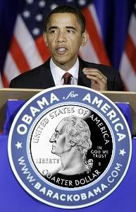 Obama seal shiny quarter