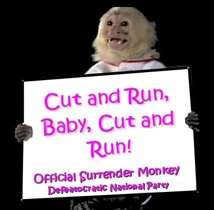 surrender monkey cut and run