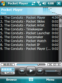 Conduits Pocket Player for pda